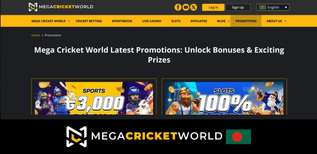 Mega Cricket World Bangladesh mobile betting and online casino platform